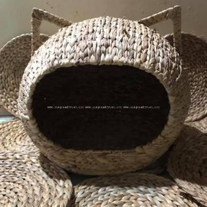 Hot Selling Water Hyacinth Pet <b>Bed</b> for Cats Dogs Rustic Handmade Pet Furniture Custom Size Vietnam Supplier - Product Image 5