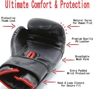 Guantes de Boxeo de Calidad Superior, Resistentes a Impactos, para Sparring, Entrenamiento Físico, Logotipo Personalizado, Servicios OEM, Protección de Manos y Brazos al por Mayor - Product Image 5