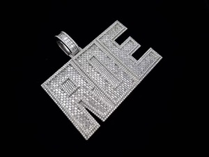 Luxury Hip Hop Custom Fine Jewelry 925 <b>Silver</b> Iced Out Bling VVS Moissanite Diamond <b>Initial</b> Letter Charms <b>Pendant</b> For Man's - Product Image 6