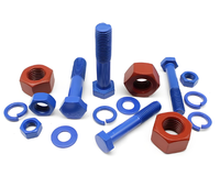 PTFE Coated Stud Bolt, B7 Alloy Steel Teflon B8 Stainless Steel Threaded Rod for Petrochemical Industry