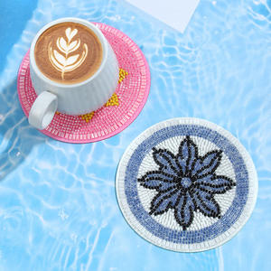 Juego de Posavasos Decorativos Hechos a Mano con Cuentas, Estilo Boho, Resistentes al Calor, Antiarañazos, Regalo Perfecto para Fiestas de Café, Té y Hogar - Product Image 2