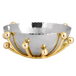 Bol de service en acier inoxydable poli de haute qualité, tendance, avec une touche argentée, pour la cuisine et la décoration de table - Product Image 3