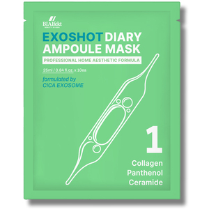 BIAIfekt EXOSHOT Diary Ampoule Masque Visage Collagène Panthénol Céramide Anti-âge Éclaircissant Hydratant Exfoliant - Product Image 1