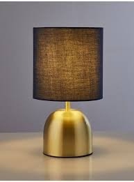 Lampe de table en fer forgé écologique avec ampoules halogènes, alimentée par courant alternatif, abat-jour en tissu noir, lampe de bureau moderne pour chambre à coucher, salon - Product Image 3