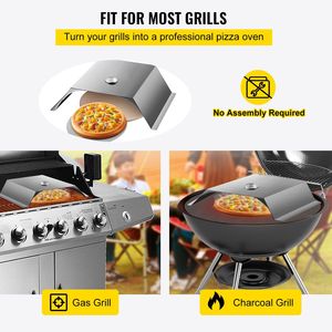 La maggior parte 22 \ "griglia a carbone forno per Pizza Kit acciaio inossidabile compresa camera per Pizza 13 \" pietra per Pizza 10X11.8 pollici buccia Pizza Pizza - Product Image 3