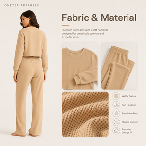 ONETEN APPARELS เสื้อครอปผู้หญิงแบบถักมีกระเป๋า ทรงหลวม คอกลม แขนยาว สีพื้น ใส่สบายทุกฤดูกาล - Product Image 3