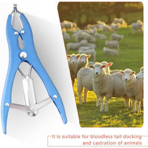 Kit de castración de ganado sin sangre, elastrador de animales de alta resistencia, alicates expansores de balón, para banda de elastración y amputación de cola, reutilizable - Product Image 2