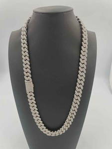 <b>Iced</b> <b>Out</b> Cuban Link <b>Chain</b> Necklace Luxury Hip Hop Bling Jewelry Diamond Look Statement Gift - Product Image 6