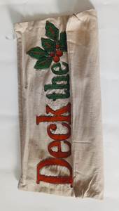 Deck the Halls Embroidered Cotton Linen <b>Pillow</b> Cover Rectangle Christmas Decor Home Cushion <b>Case</b> Classic Style - Product Image 5