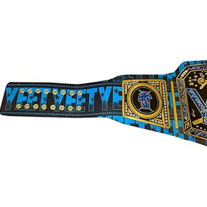 เข็มขัดแชมป์ New Jey Uso YEET Championship  เข็มขัดแชมป์มวยปล้ำแบบไม่มีข้อโต้แย้ง แผ่นโลหะหนา 2 มม. สายหนังปรับได้ขนาด 4 มม. - Product Image 4