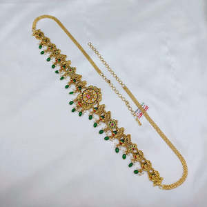 Chaîne de corps tendance Jewelemarket style temple traditionnel avec perles et pierres, idéale pour mariages et événements festifs 10575567PGR - Product Image 1