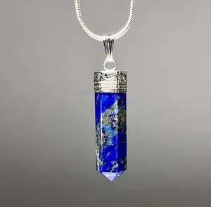 Alta Qualidade Lapis Lazuli Facetada 6 Único Ponto de Cura Natural de Cristal Pedra de Quartzo Polido Lápis De Exis Exportações