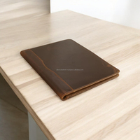 Porte-documents portable en cuir véritable de qualité supérieure, personnalisable, élégant, vintage, durable, format A4, pour affaires et conférences