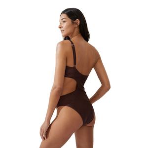 Venta al por mayor: Top de mujer sexy de un solo hombro, diseño personalizado, liso, de material acanalado elástico, ajuste ceñido, control de abdomen, ¡el más vendido! - Product Image 3