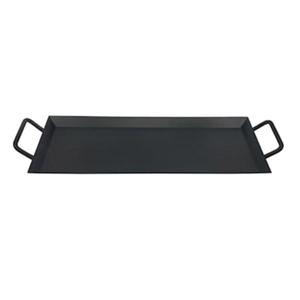 Plateau décoratif carré en fer avec poignées, style industriel, qualité alimentaire, pour restaurants et hôtels, plateaux de service en métal, finition noire - Product Image 3