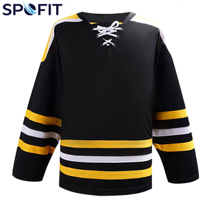 Maillot de hockey sur glace professionnel avec nom et numéro personnalisés, maillot de hockey sur glace respirant de haute qualité 100% polyester - Product Image 1