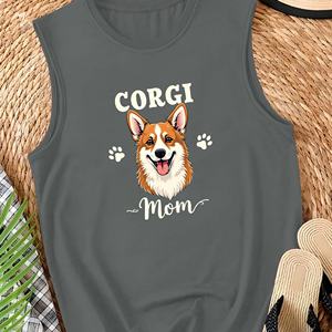 CORGI Mom with Paw Print Chaleco casual para mujer - Product Image 2