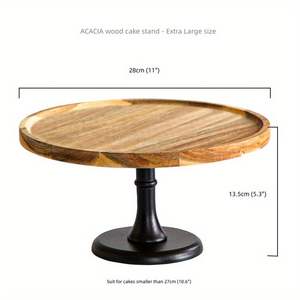 Base Redonda Decorativa de Madera para Pastel, para una Atractiva Presentación de Postres, Uso en Mesa de Comedor, Estilo Natural - Product Image 5