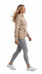 <b>Women's</b> Regular Fit Solid Breathable Casual Long Sleeve Hip Length Modal Zip-Through Hoodie - Product Image 3