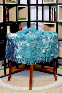 Manta de borla de algodón bohemio de lujo, colcha acogedora ligera suave, estampado de tinte de corbata colorido, algodón de diseño bohemio de lujo - Product Image 3