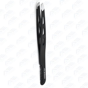 Produit de soin personnel beauté, pince à épiler pour sourcils en acier inoxydable de haute qualité, logo personnalisé, pointes inclinées et droites - Product Image 4