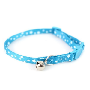 Collier pour chat Yommy bleu avec étoiles 30cm avec clochette pour chats - Product Image 2