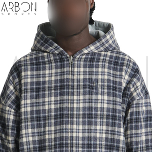 Sweat-shirts à capuche réversibles à double couche, imprimé à carreaux vintage, confortables et tendance, qualité supérieure, prix de gros - Product Image 5