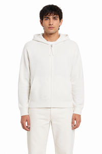 Sudadera con capucha premium para hombre, ligera, de forro polar, con cremallera completa, mezcla de algodón suave, informal, con bolsillo canguro. - Product Image 1
