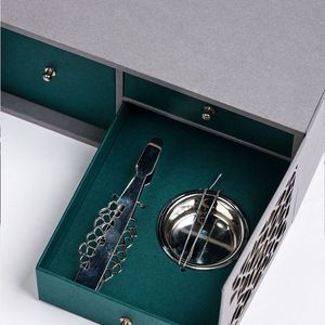 Brûleur d'encens arabe de luxe en métal, vente directe usine, Mubkhar carré portable, aromathérapie, support de Bakhoor avec logo personnalisé, ensemble Mubkhar - Product Image 4