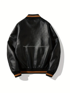 Última moda chaqueta de cuero genuino de ajuste regular para hombres Chaqueta de cuero de diseño premium de calidad superior para hombres - Product Image 4