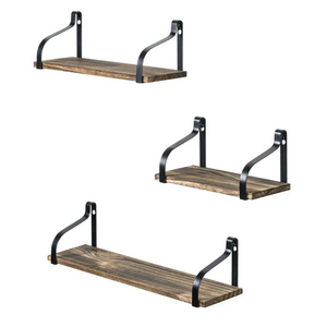 Étagère murale de salle de bain en métal noir avec barre porte-serviettes - Product Image 4