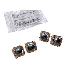 925 Pure Silver <b>Rock</b> Sugar Earrings 11-12mm Natural Black Pearl with Smooth Skin High Quality Visible Delicate and Elegant - Product Image 5