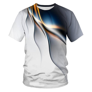 เสื้อยืดพิมพ์ลายแบบซับลิเมชั่นทรงหลวมสไตล์วินเทจสำหรับผู้ชาย ผลิตจากโพลีเอสเตอร์/คอตตอน เป็นมิตรต่อสิ่งแวดล้อม พร้อมโลโก้สั่งทำพิเศษ คุณสมบัติกันยับ - Product Image 3