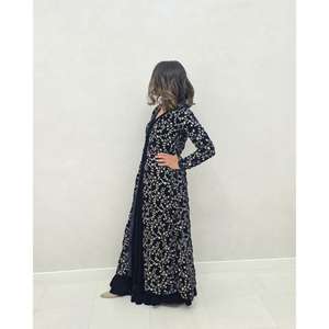 Vestido Abaya Bordado de Lujo para Mujer, Elegante, Manga Larga, Cuello en V, Maxi Kaftan, Estilo Islámico Dubai, Vestido de Noche - Product Image 3