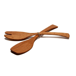 2025 Salad <b>Mixing</b> Dinner Fork and Spoon Set Long Handle Salad Servers Set Acacia Wood Serving Spoons Set High Quality Cutlery - Product Image 2