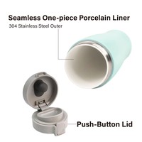 Botella Térmica Sublimable de Doble Pared de 17 oz/520 ml con Revestimiento de Porcelana y Tapa Abatible IKUK 8-10hr, Precio Competitivo y Calidad