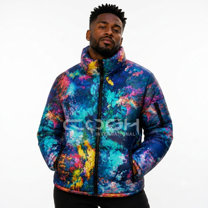 Veste matelassée légère pour homme personnalisée par Cosh International, à fermeture éclair, imprimée sur toute la surface, pour l'hiver - Product Image 1