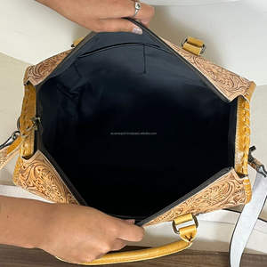 2026 Handcrafted <b>Tooled</b> Cowhide Leather Crossbody <b>Small</b> Handbags New Women Stylish Daily Carry Fashionable Travel Duffel Bags - Product Image 6