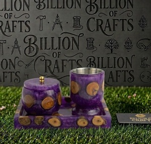 Luxury Wooden Resin <b>Incense</b> Bakhoor Burner and Oud <b>Box</b> Handmade Ramadan Eid Gift Set for Arabian Home Decoration - Product Image 2