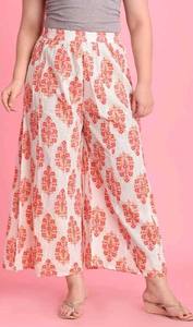 Pantalones Casuales Holgados de Verano para Mujer, 100% Algodón Voile, Suaves y Transpirables, con Estampado Paisley, Ecológicos, Estilo Palazzo, Relajados, Boho - Product Image 4