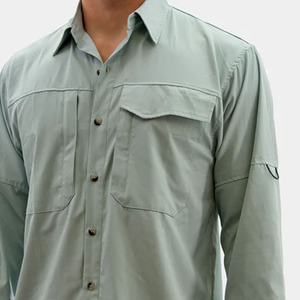 Camisa de Caza y Pesca para Hombre, Manga Larga, Transpirable, de Poliéster, Estilo Safari, con Estampado Invernal 50 Front - Product Image 3