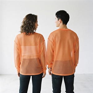T-shirt en maille transparente avec broderie chenille, sexy, léger, streetwear d'été, unisexe - Product Image 2