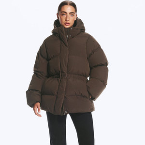 5. Chaqueta Larga Acolchada para Mujer, Abrigo con Capucha para Invierno, Ropa Exterior Acolchada y Cálida, Logotipo Personalizado, Proveedor Mayorista OEM, Fábrica - Product Image 1