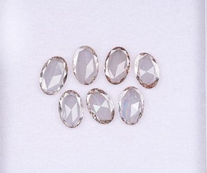 5.31 TCW <b>Champagne</b> Lab Grown Laser Drilled Fancy Color <b>Rose</b> Cut Oval Diamond Engagement Ring OM GEMS - Product Image 6