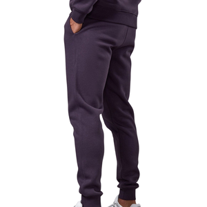 Ensemble de survêtement décontracté pour homme, couleur violet foncé, col rond, sweat-shirt et pantalon de jogging, vêtements de sport d'hiver, tenue de sport confortable pour la salle de sport et l'entraînement - Product Image 5