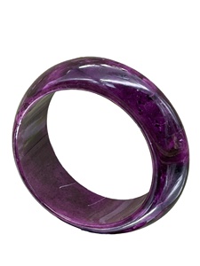 Nouveau Bracelet Jonc Fantaisie Fait Main en Résine d'Améthyste Violette, Bijou Unisexe Classique et Élégant de Créateur, Idéal pour Femme, Cadeau, Fête, Mariage - Product Image 4