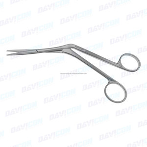 Chevalier manuel 6 3/4 po. Ciseaux nasaux en acier et inoxydable avec instrument chirurgical à base coudée en plastique - Product Image 3
