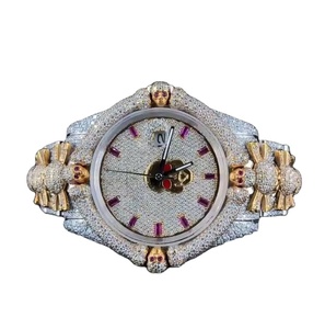 Lujo Mecánico Moissanite Diver Reloj clásico Acero inoxidable Cuarzo Hombres Iced Skull Design Lab Diamond - Product Image 1