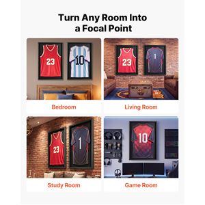 "Lockable Wooden Sport Jersey <b>Shadow</b> <b>Box</b> 35.4 X 27.6 X 1.5 in 98% UV Protection Display Accessories PC Panel" - Product Image 6
