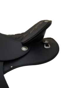 TI101OA030 Silla de montar western personalizada de marca, cuero sintético PU, asiento suave, armazón de fibra de vidrio, herrajes de acero inoxidable - Product Image 2